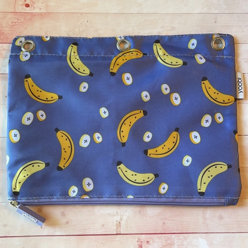 Yoobi Deep Periwinkle & Bananas Case & Coin Pouch